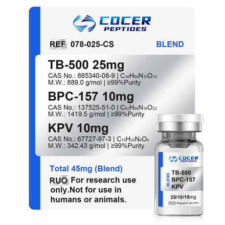 Coremend (TB4, KPV, BPC157) 25 mg + 10 mg + 10 mg (sekoitus)