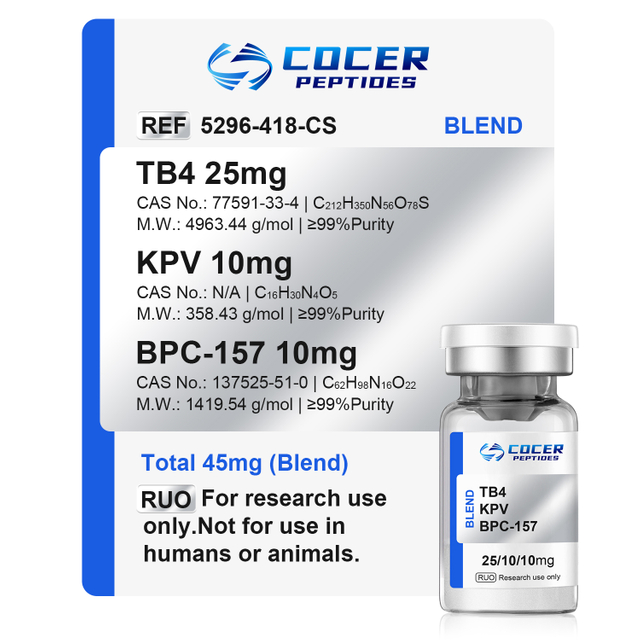 Tri-Heal Max(TB4,KPV,BPC157) miligaramu 25 + miligaramu 10 + miligaramu 10 (Blend)